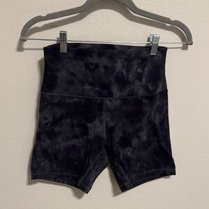 lululemon athletica Black Patterned Bike Shorts